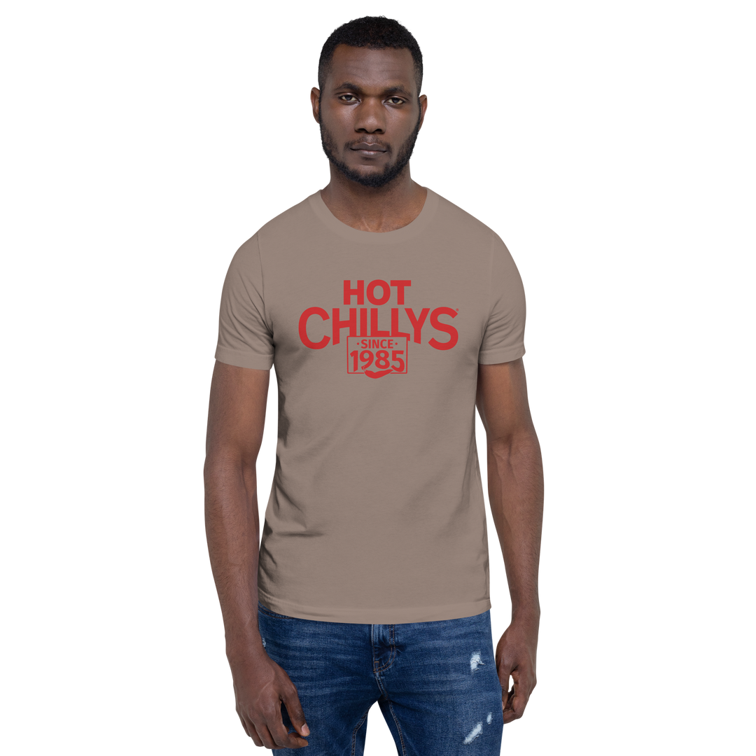 Hot Chillys Text Logo Tee#color_pebble