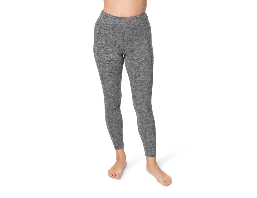 Hot Chillys women's thermal leggings in gray fitted style for warmth and comfort