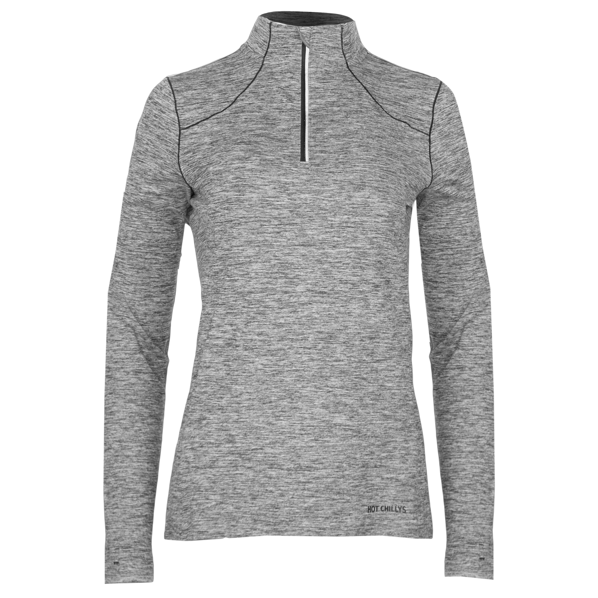 Women's Thermal Zip Top in Grey Heather for Cold Weather | Hot Chillys