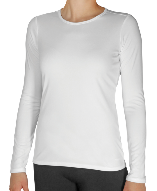 Women's Peach Skins Crewneck - Hot Chillys#color_white