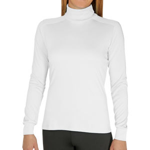 Women's Peach Skins Solid T-Neck - Hot Chillys#color_white