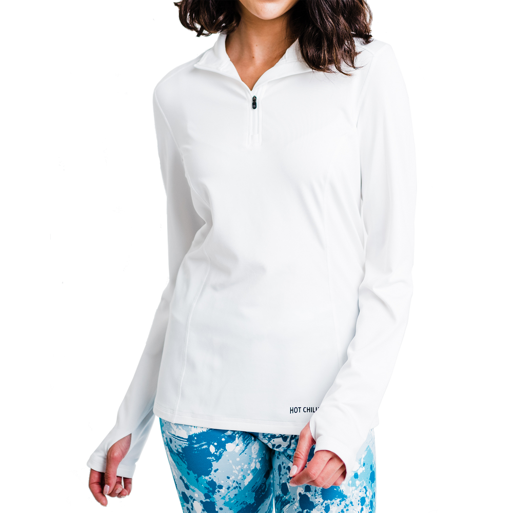 
                  
                    Women's Micro-Elite Chamois Solid Zip-T#color_white
                  
                