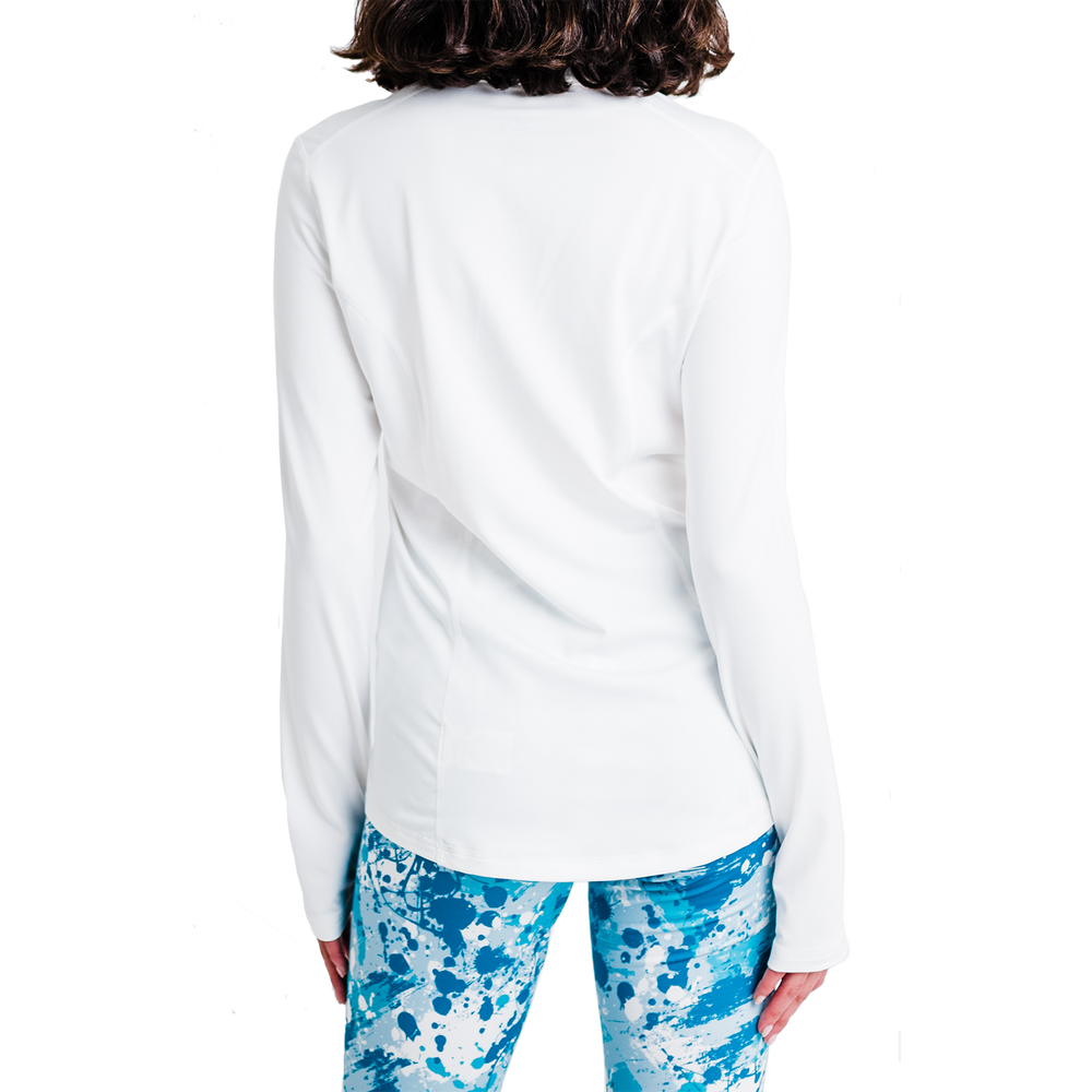 
                  
                    Women's Micro-Elite Chamois Solid Zip-T#color_white
                  
                