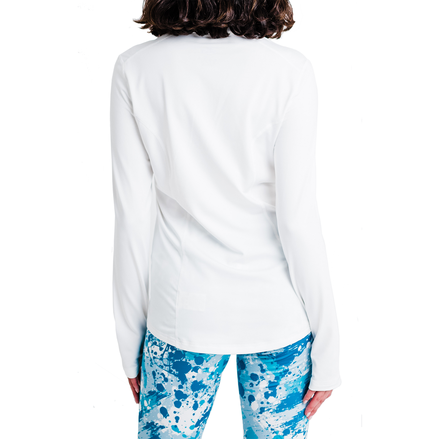 Women's Micro-Elite Chamois Solid Zip-T#color_white