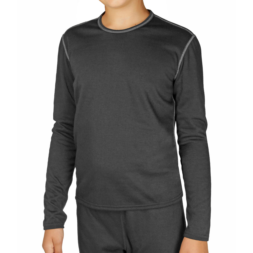 
                  
                    Youth Pepper Bi-Ply Crewneck - Hot Chillys#color_black
                  
                