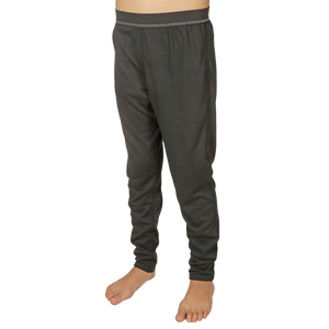 Hot Chillys youth thermal leggings in grey, designed for warmth and comfort in cold weather